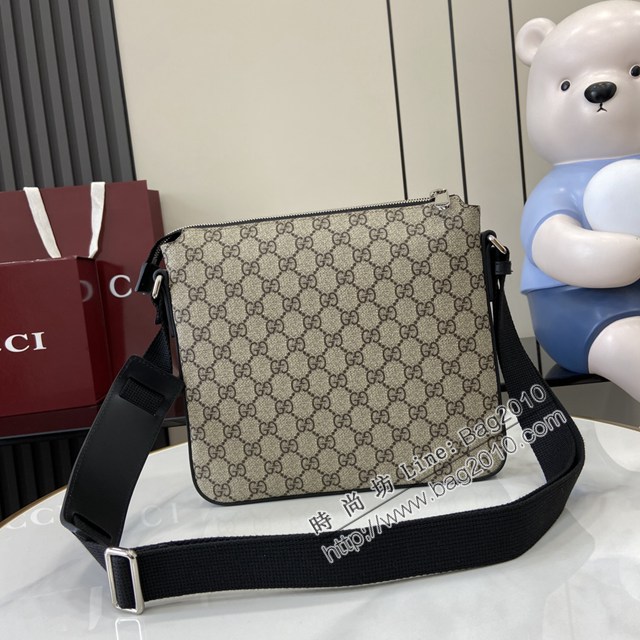 Gucci專櫃古馳最經典款男士單肩斜挎包 jh2814型號:  406410